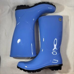 Ugg Tall Blue Shaye Rain Boots, Women’s sz 11